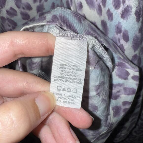 Victoria’s Secret Women’s Leopard Print Flannel Cotton Pajamas Purple XL NWT - Picture 5 of 5